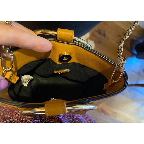 Co Lab Bangle Tote Bucket Vegan Tan w/ Gold Chain Purse Bag by Christopher Kon - Picture 8 of 11